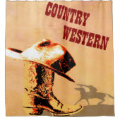 Land Western Douchegordijn (Voorkant)