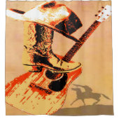 Land Western Douchegordijn (Voorkant)