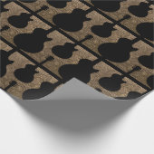 Land Western gitaar Cowboy Faux-geboost leder Cadeaupapier (Hoek)