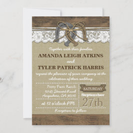 Land Western Hoefijzer huwelijksuitnodigingen Kaart