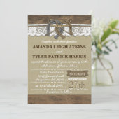 Land Western Hoefijzer huwelijksuitnodigingen Kaart (Staand voorkant)