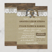 Land Western Hoefijzer huwelijksuitnodigingen Kaart (Voorkant / Achterkant)