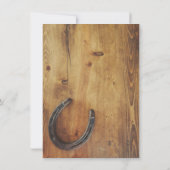 Land Western Hoefijzer Rustic Wedding Invites Kaart (Achterkant)