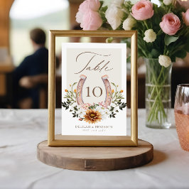 Land Western Hoefijzer Waterverf Floral Crest Kaart