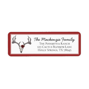 Land Western Kerstrendier Antlers Etiket