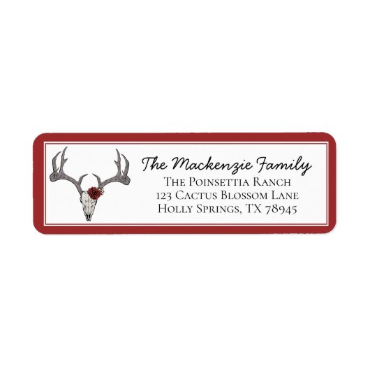 Land Western Kerstrendier Antlers Etiket (Voorkant)