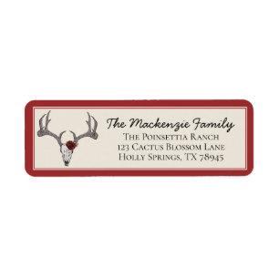 Land Western Kerstrendier Antlers Etiket