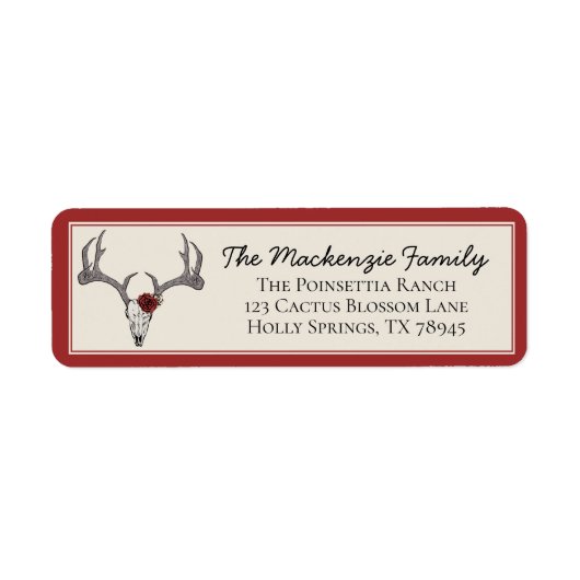 Land Western Kerstrendier Antlers Etiket (Voorkant)