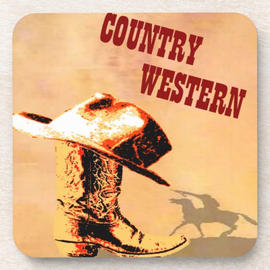 Land Western kurk Onderzetter (Voorkant)