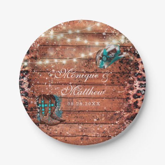 Land Western Lights Boots Pet Weddenschap Papieren Bordje (Voorkant)