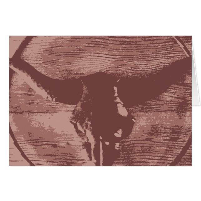 Land Western Longhorns Bull Skull Cowboy Gifts (Voorkant Horizontaal)