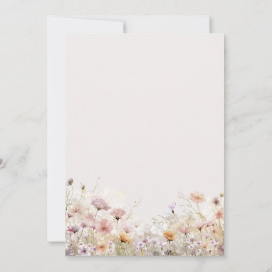 Land Western Meisje Tutu Floral Baby shower Kaart (Achterkant)