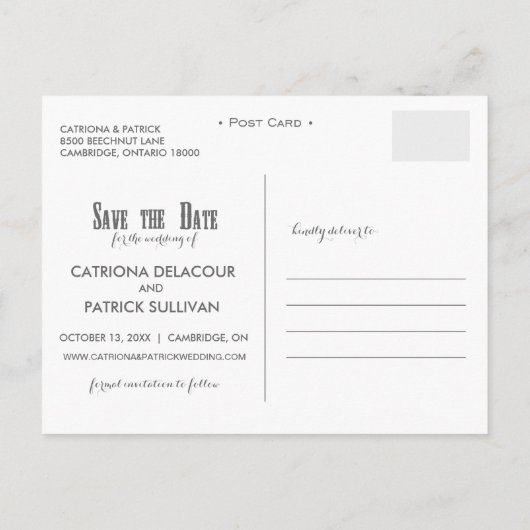 Land Western Opslaan Briefkaart Datum (Achterkant)