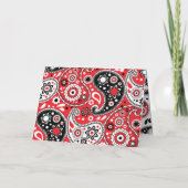 Land Western Paisley Happy Birthday Kaart (Achterkant)