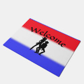 Land Western Patriotic Fun Deurmat (Schuin)