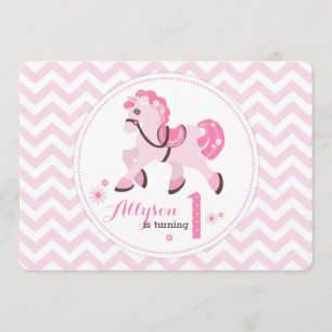 Land Western Pony Chevron Birthday Kaart