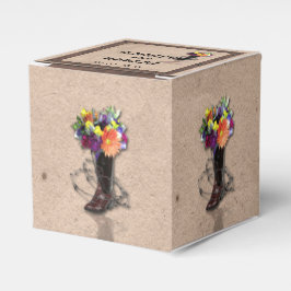 Land Western prikkeldraad bruiloft gunst doos Bedankdoosjes