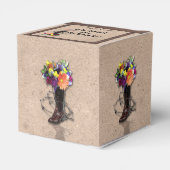 Land Western prikkeldraad bruiloft gunst doos Bedankdoosjes (Achterkant)