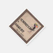 Land Western prikkeldraad bruiloft servet (Hoek)