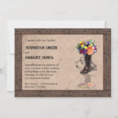 Land Western prikkeldraad bruiloft uitnodiging v2 (Voorkant)