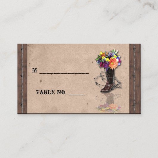 Land Western prikkeldraad trouwplaats kaarten Plaatskaartje (Voorkant)