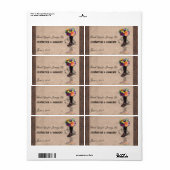 Land Western prikkeldraad water flesje label (Full Sheet)