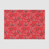 Land Western Rode Paisley Weddenschap Tissuepapier (Voorkant)