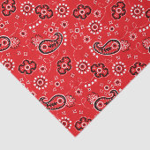 Land Western Rode Paisley Weddenschap Tissuepapier (Detail)