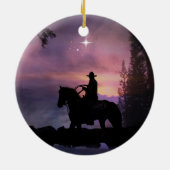 Land Western Rustic Cowboy Xmas Ornament (Achterkant)