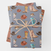 Land Western Rustiek Inpakpapier Set van 3 (In situ)