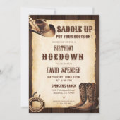 Land Western | Rustieke Cowboy Verjaardag Kaart (Voorkant)