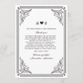  land Western rustieke eenvoudige chique bruiloft Menu (Achterkant)