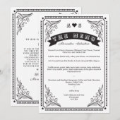  land Western rustieke eenvoudige chique bruiloft Menu (Voorkant / Achterkant)