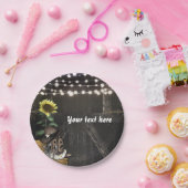 Land Western rustieke schuur deur bruiloft feest Papieren Bordje (Feest)