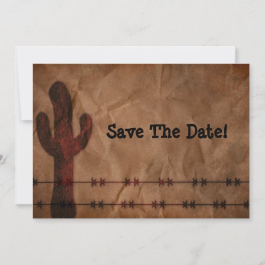 Land Western sparen de Datum Save The Date (Voorkant)