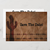 Land Western sparen de Datum Save The Date (Voorkant / Achterkant)