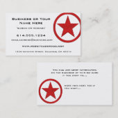 Land Western Star/Badge Red 3 Visitekaartje (Voorkant / Achterkant)