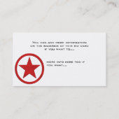 Land Western Star/Badge Red 3 Visitekaartje (Achterkant)