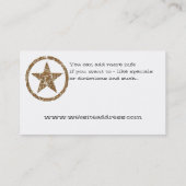 Land Western ster/badge Visitekaartje (Achterkant)