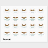 Land Western thema Ronde Sticker (Vel)
