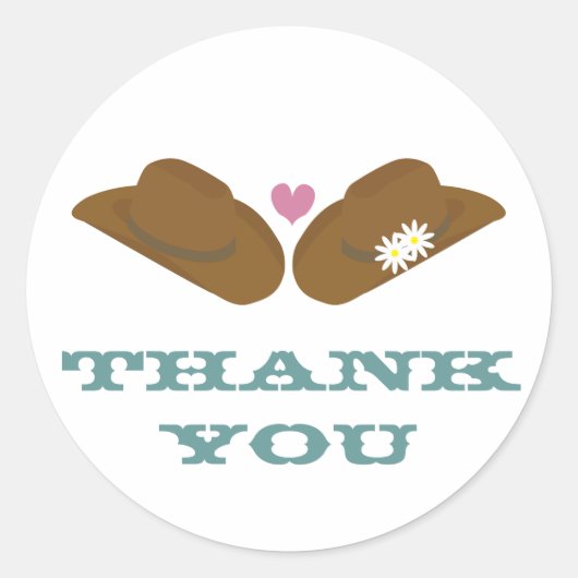 Land Western thema Ronde Sticker (Voorkant)
