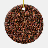 Land Western Touw en Gereedschapsleer Concho Keramisch Ornament (Achterkant)