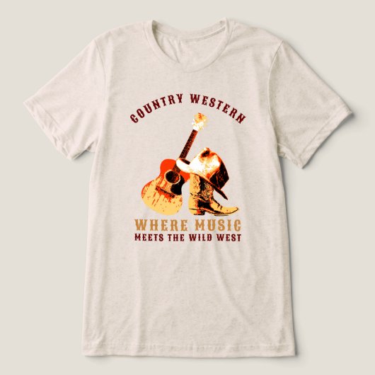 Land Western Tri-Blend Shirt (Design voorkant)