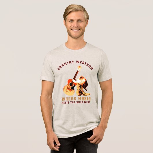 Land Western Tri-Blend Shirt (Voorkant volledig)