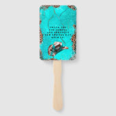 Land Western Turquoise Wood Weddenschap Handwaaier (Achterkant)