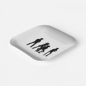 Land Western ventilator zwart-wit Papieren Bordje (Gebogen)