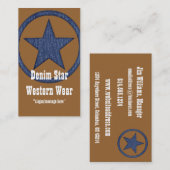 Land Western Visitekaartje: Denim Star D2 Visitekaartje (Voorkant / Achterkant)