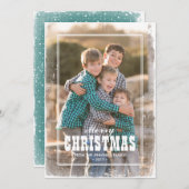 Land Western Vrolijk Kerstfeest Feestdagenkaart (Voorkant / Achterkant)