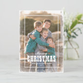 Land Western Vrolijk Kerstfeest Feestdagenkaart (Staand voorkant)