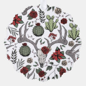 Land Western Vrolijk Kerstfeest Y'All Holiday Ornament Kaart (Achterkant)